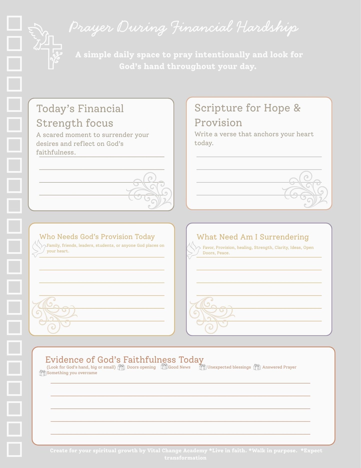 Prayer Sheet for Financial Hardship