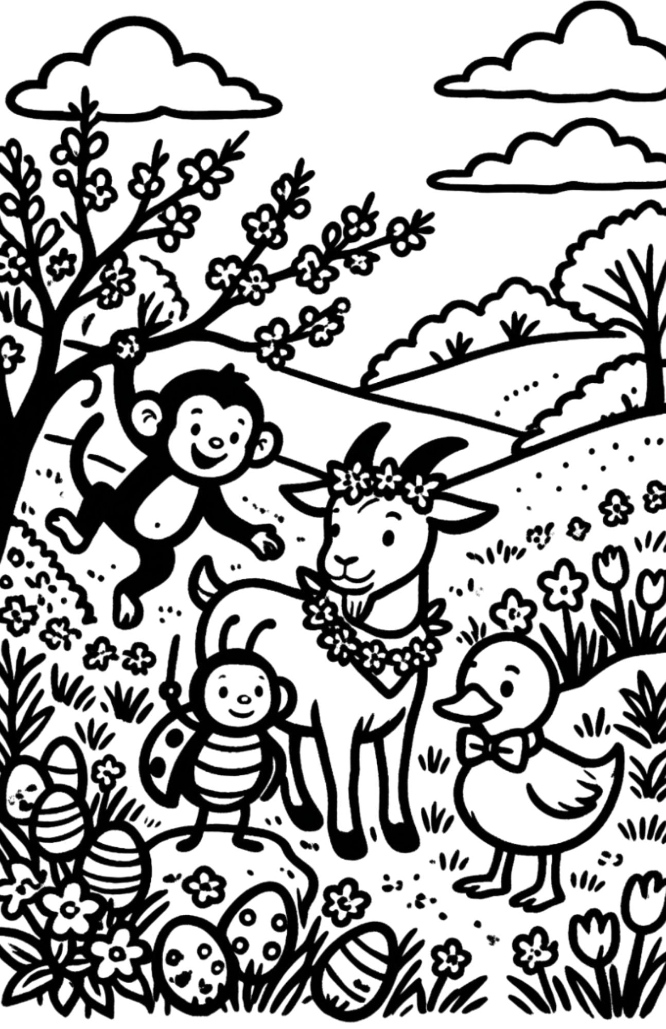 The Easter Egg Friendship Trail Coloring Book Printable Easter Coloring Adventure Ages 4–8