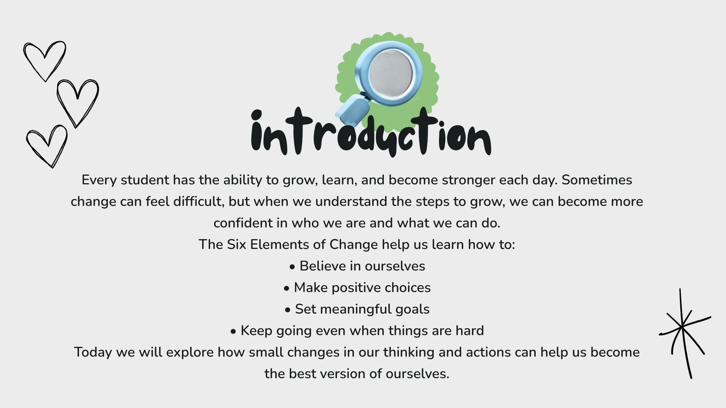 Six Elements of Change SEL Classroom Tool Kit