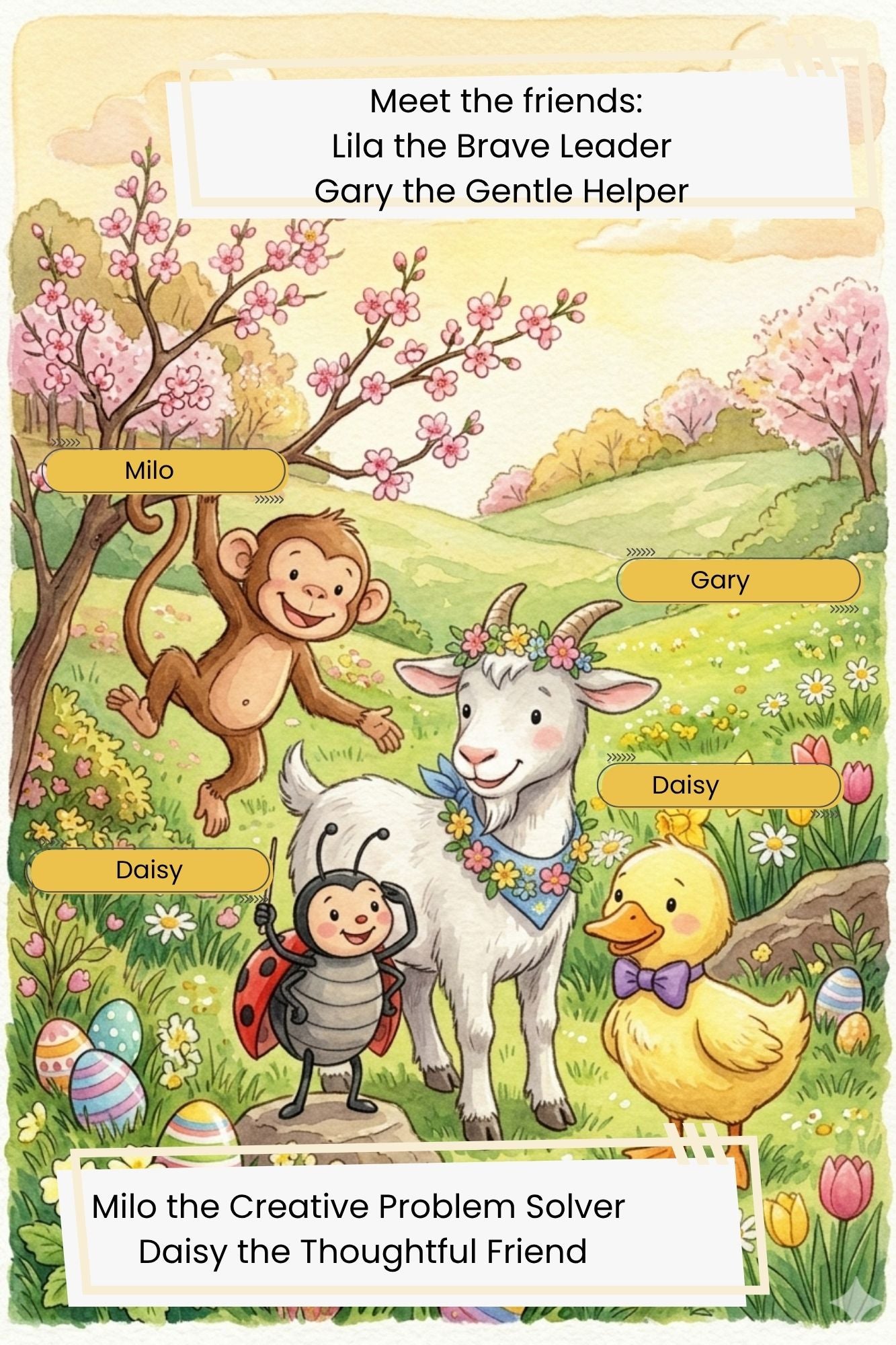 The Easter Egg Friendship Trail A Friendship Egg Adventure (Printable Storybook Ages 4–8)