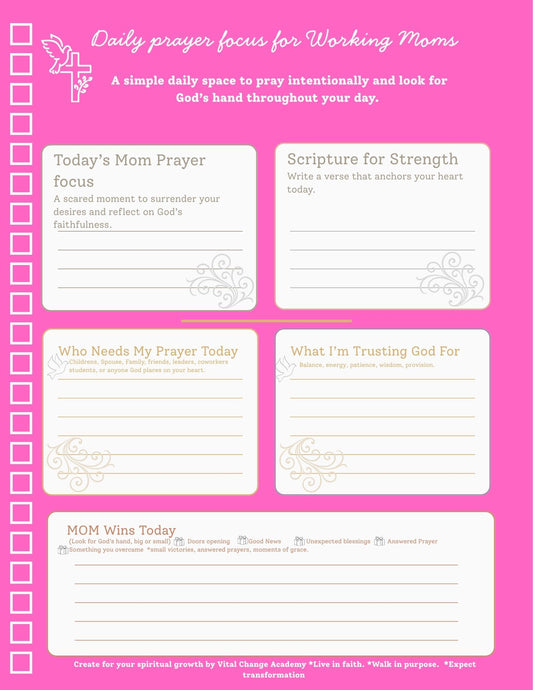 Daily prayer for Working Moms
